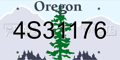 4S31176 Oregon License Plate