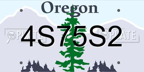 4S75S2 Oregon License Plate