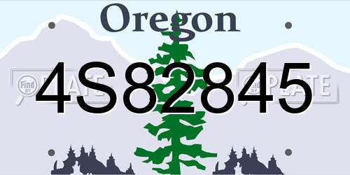 4S82845 Oregon License Plate
