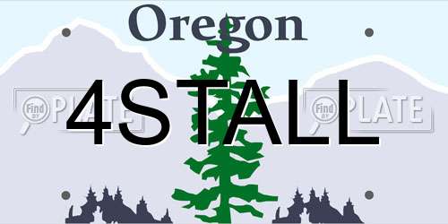4STALL Oregon License Plate