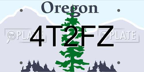 4T2FZ Oregon License Plate