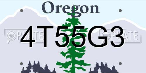 4T55G3 Oregon License Plate