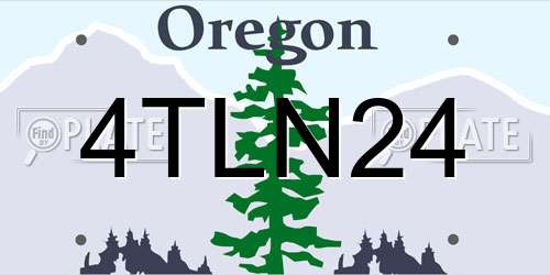 4TLN24 Oregon License Plate