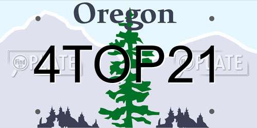 4TOP21 Oregon License Plate