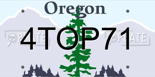 4TOP71 Oregon License Plate