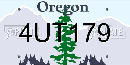 4UT179 Oregon License Plate