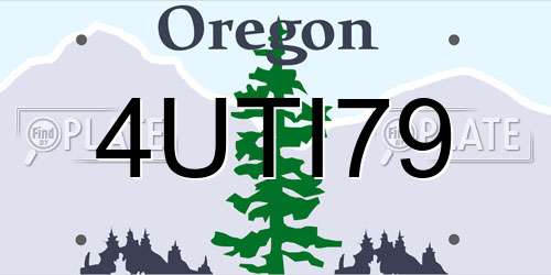 4UTI79 Oregon License Plate