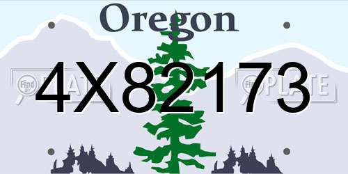 4X82173 Oregon License Plate