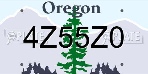 4Z55Z0 Oregon License Plate