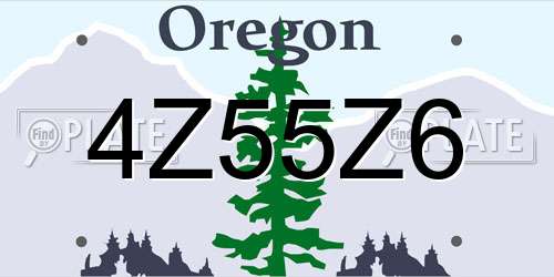4Z55Z6 Oregon License Plate