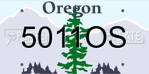 5011OS Oregon License Plate