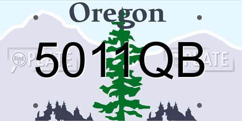 5011QB Oregon License Plate