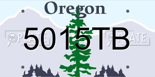 5015TB Oregon License Plate