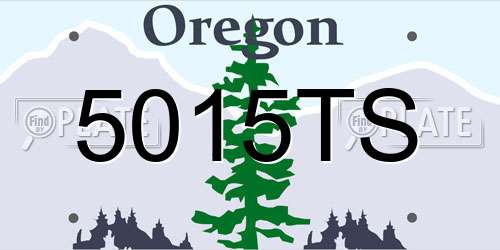 5015TS Oregon License Plate