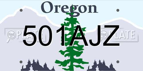 501AJZ Oregon License Plate