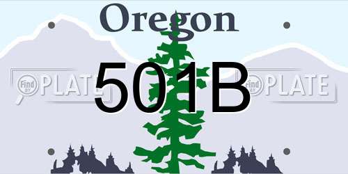 501B Oregon License Plate