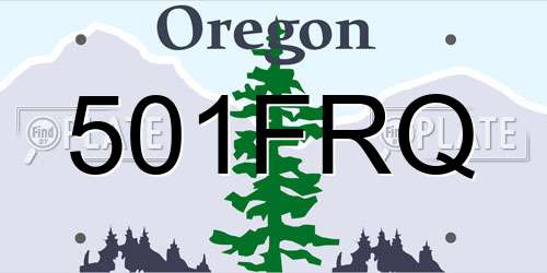 501FRQ Oregon License Plate