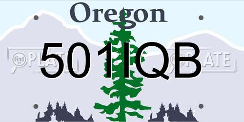 501IQB Oregon License Plate
