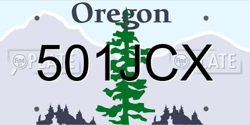 501JCX Oregon License Plate