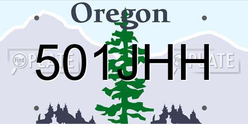 501JHH Oregon License Plate