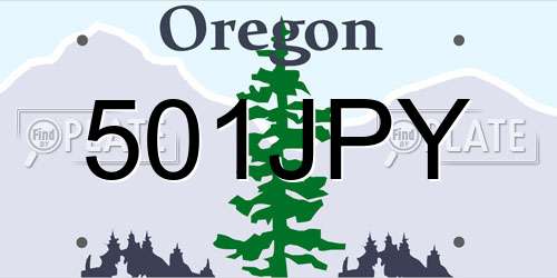 501JPY Oregon License Plate