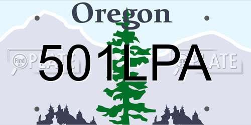 501LPA Oregon License Plate