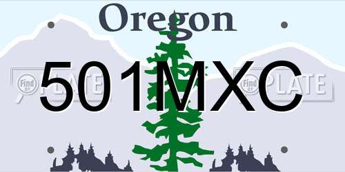 501MXC Oregon License Plate