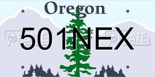 501NEX Oregon License Plate
