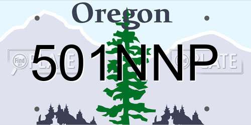 501NNP Oregon License Plate