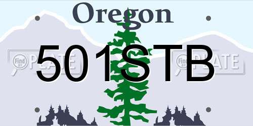 501STB Oregon License Plate