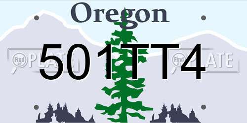 501TT4 Oregon License Plate