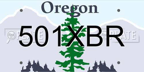 501XBR Oregon License Plate