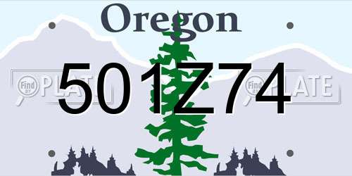 501Z74 Oregon License Plate