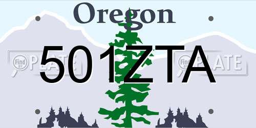 501ZTA Oregon License Plate