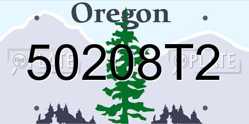 50208T2 Oregon License Plate