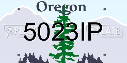 5023IP Oregon License Plate