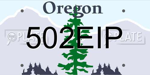 502EIP Oregon License Plate