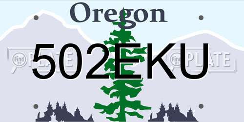 502EKU Oregon License Plate