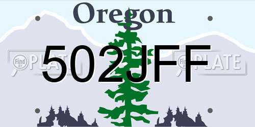 502JFF Oregon License Plate