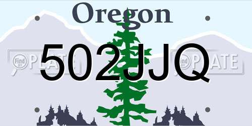 502JJQ Oregon License Plate