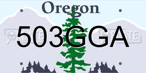 503GGA Oregon License Plate