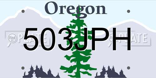 503JPH Oregon License Plate