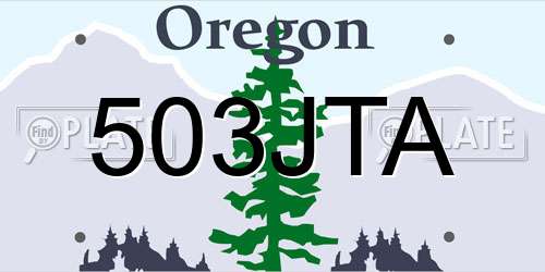 503JTA Oregon License Plate