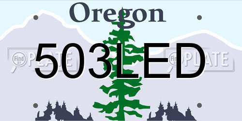 503LED Oregon License Plate