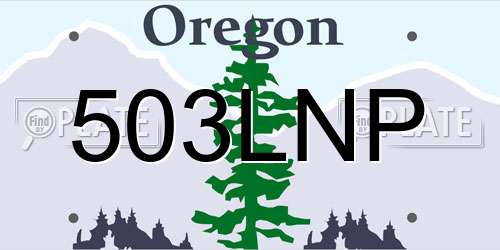 503LNP Oregon License Plate