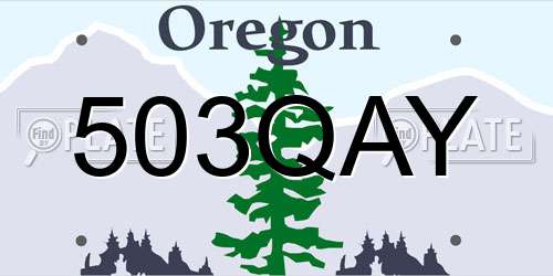 503QAY Oregon License Plate