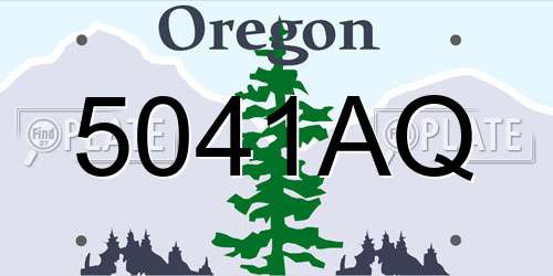 5041AQ Oregon License Plate