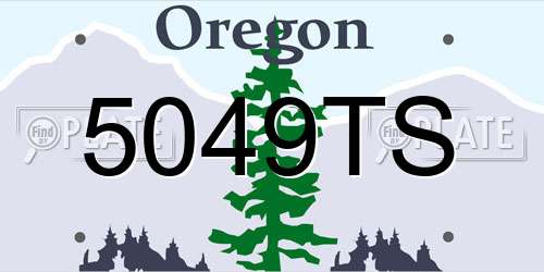 5049TS Oregon License Plate