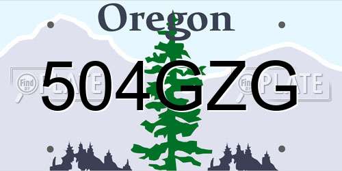 504GZG Oregon License Plate