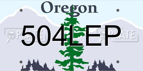 504LEP Oregon License Plate